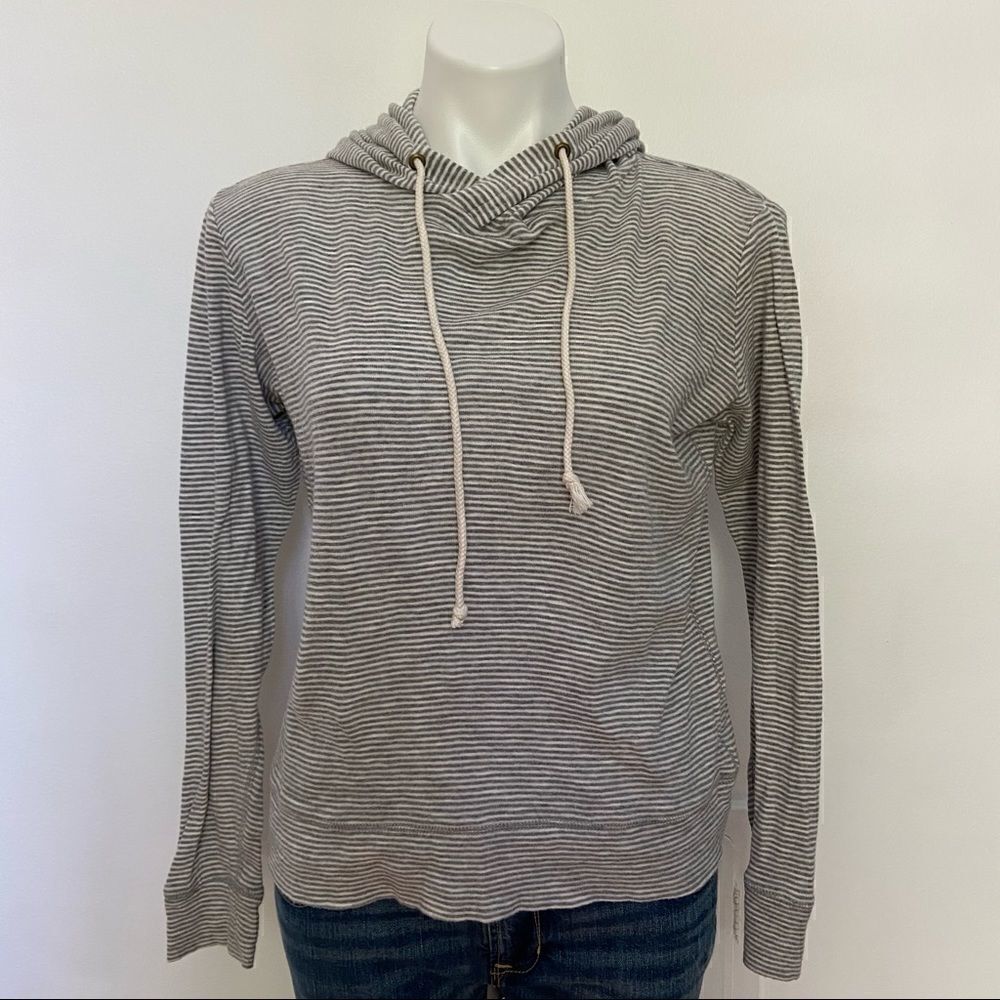 COPY - J Crew Cotton Stripped Hoodie - Picture 2 of 6